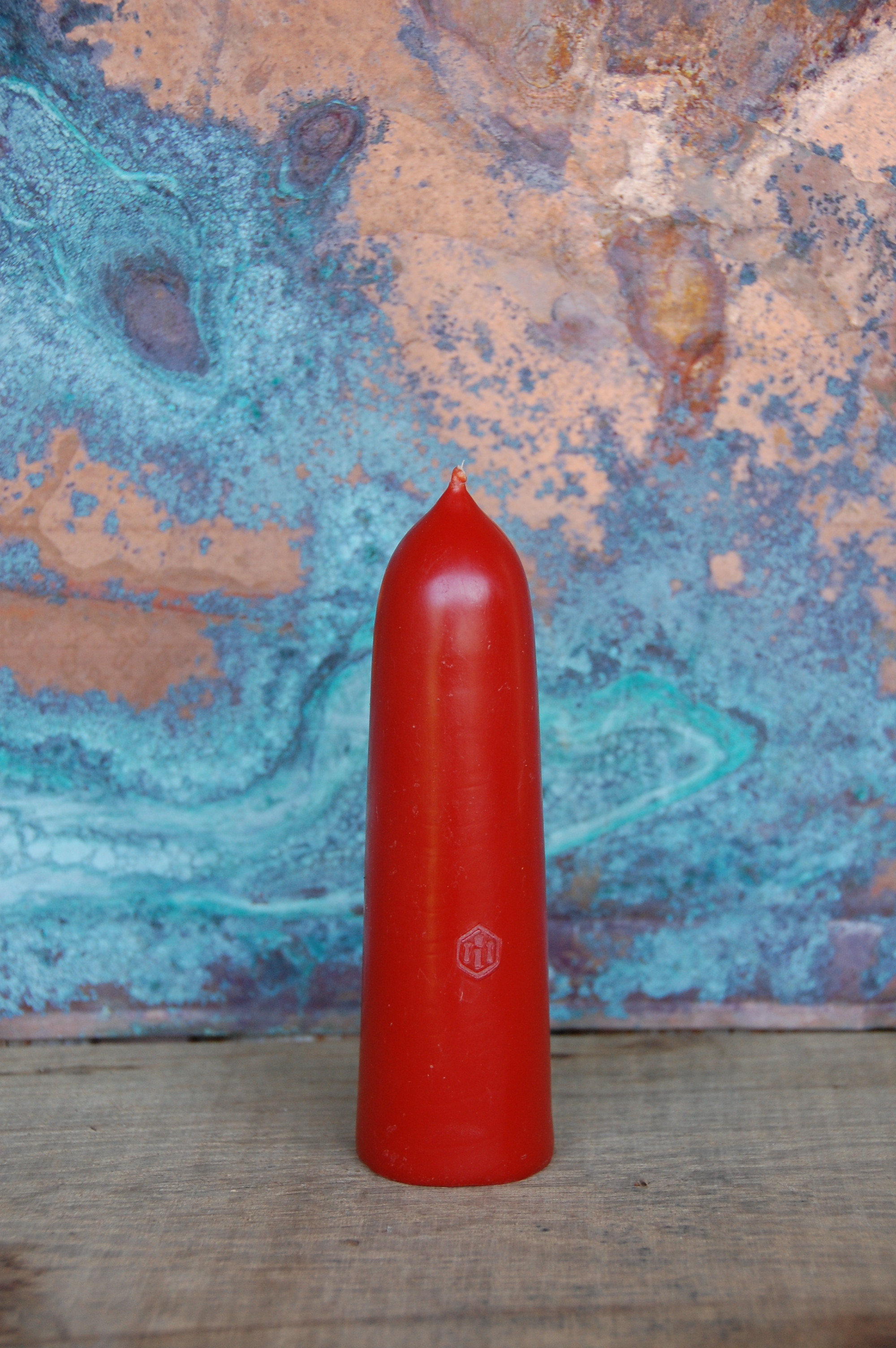 Stumpenkerze-100-Bienenwachs-Rot-50-160-1-Rot Stumpenkerze Ø 50 mm - rot