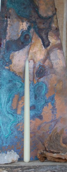 Überlange Leuchterkerze weiß (30 x 500 mm)